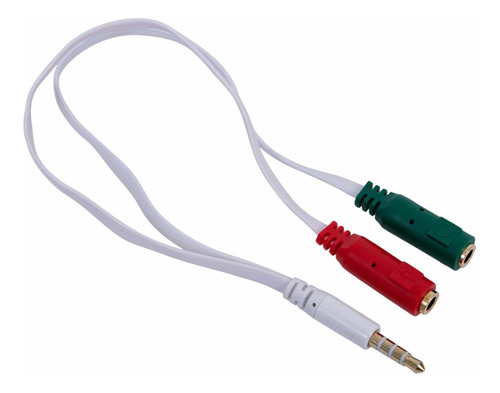 Cabo Adaptador P3 (p2 Combo) P/ Fone E Microfone Headset Cor Preto