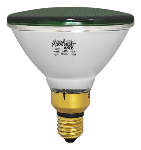 Lâmpada Halógena Par Colorida 38 100w 127v Verde 100 Peças
