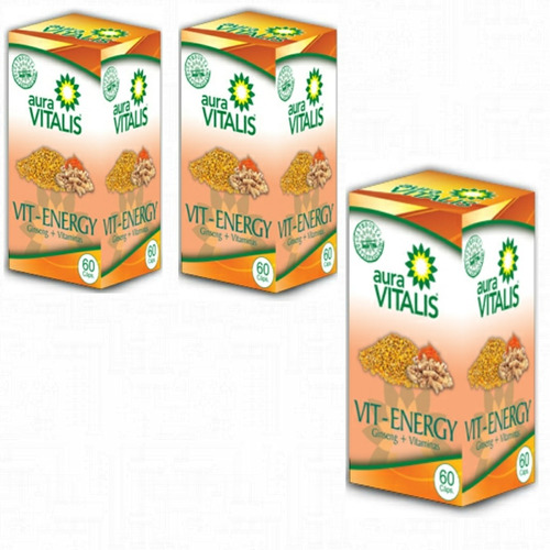 Vit Energy 3x60 Caps Ginseng Vitamina C Polen Levadura Cerv