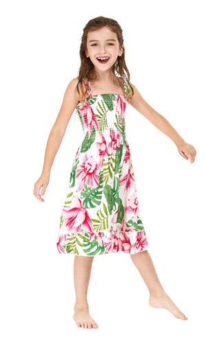 Girl Hawaiian Elastic Top Strap Dress In L B09phxsswm_020424