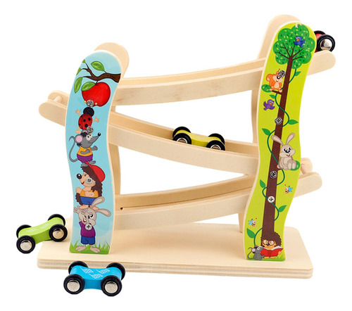 Juguete De Carreras Con Rampa De Coche, Juguete Montessori