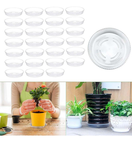 30 Platillos Para Macetas De Flores, Base 20 Centímetros