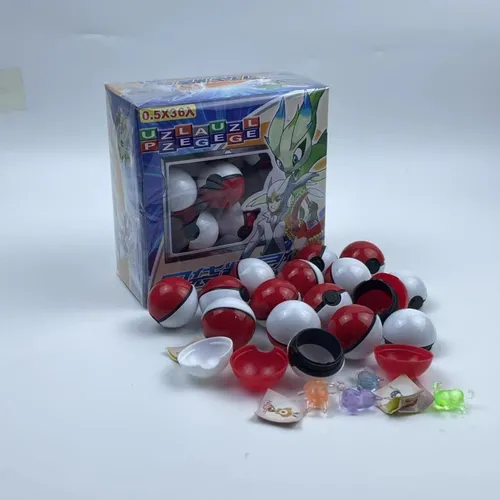 36 Piezas De Pokeball Y 36 Piezas De Muñecos Originales De P