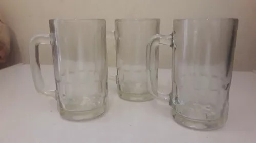 Conjunto De Tres (3) Jarras De Vidrio Para Cerveza (Usado)