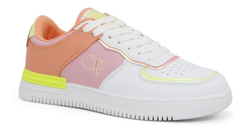 Zapatillas Casual De Dama Banjar-m22 White Bone/pink