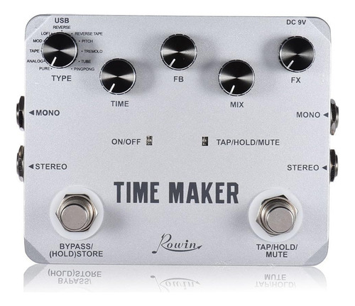 Rowin Time Maker 11 Tipos De Pedal De Retardo Definitivo Par