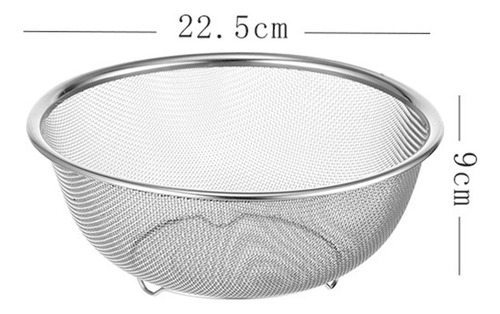 Colador De 2 Piezas Con Tazón Para Mezclar, Colador Plata