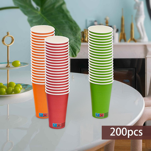 Tazas De Café Desechables De Papel Navideñas De 200 Piezas P