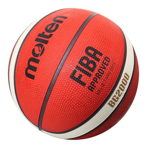 Imagen 4 de 8 de Balón Basquetbol Molten B5g2000 Hule Naranja Moldeado No. 5