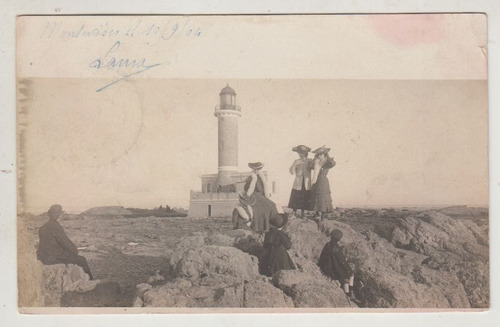 1904 Postal Fotografia Zona Faro De Punta Carretas Vintage