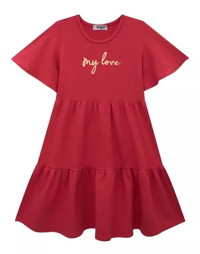 Vestido Princesa Vermelho - kimimo kids - Vestido Feminino