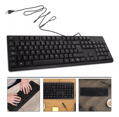 Kit Combo Teclado Y Mouse Alámbrico H-8810 Negro