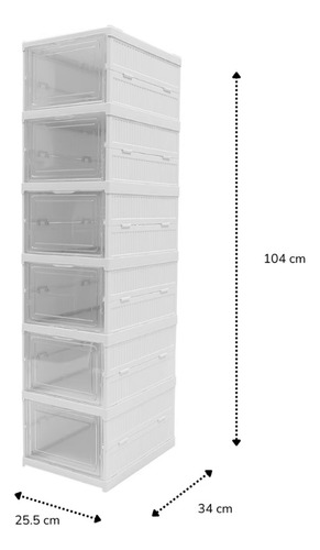 Organizador De Zapatos Apilable Multiusos 6 Niveles