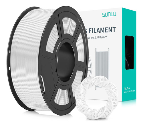 Filamento Pla Plus Sunlu Blanco ,de 1.75 Mm ,por 1 Kg