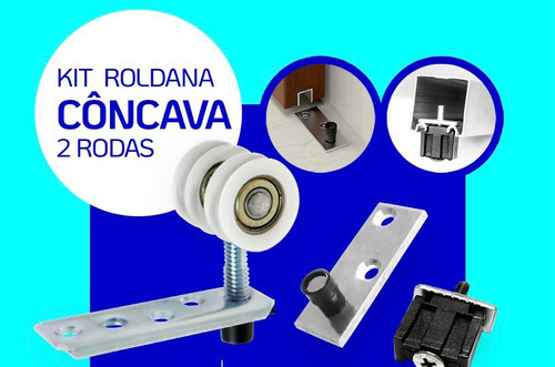 Roldana 2 Rodas Côncavo Trilho Stanley Porta Madeira 2 Peças