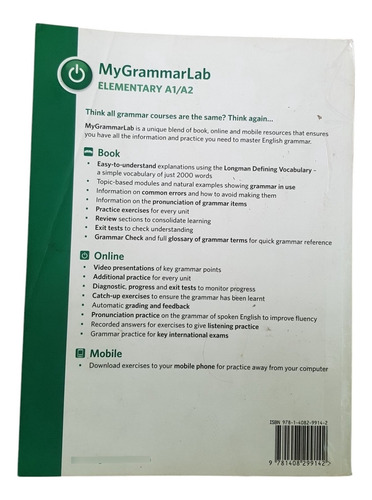 My Grammar Lab - Elementary A1/a2 - Pearson (Usado)