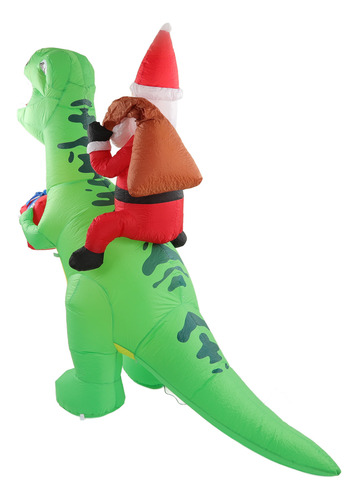 Inflable Con Forma De Dinosaurio Navideño, Decoración De Pat