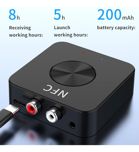 Receptor Bluetooth 5.0 Com 3d Surround Óptico Tv Adaptador