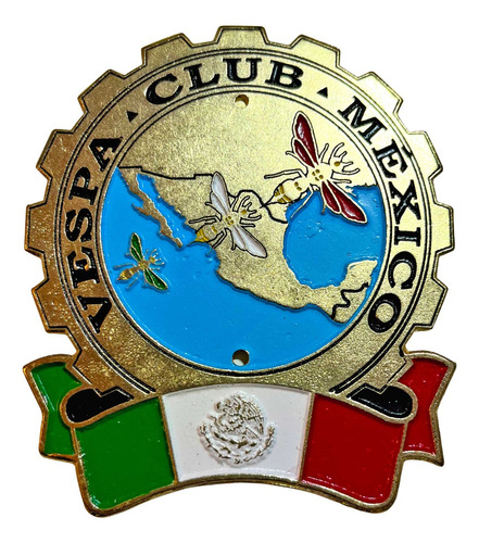Emblema Metálico De Vespa Club México