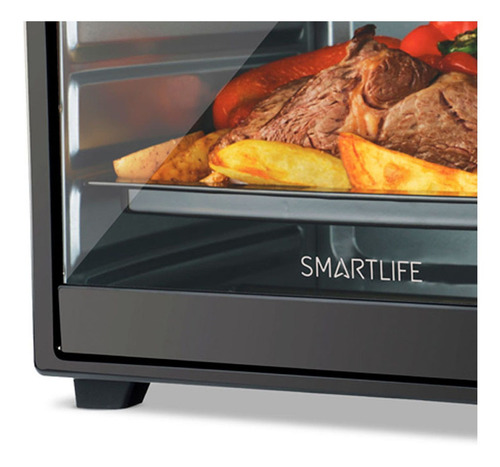 Imagen 6 de 12 de Horno de mesa eléctrico Smartlife SL-TO0040 40L negro 220V-240V