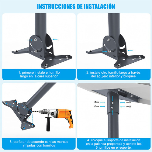 Kit Soporte Base Para Antena Starlink Estandar Gen 3 V4