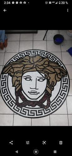 Imagen 3 de 4 de Figura Mosaico Medusa De Versace 1.00 Dmto, Para Alberca