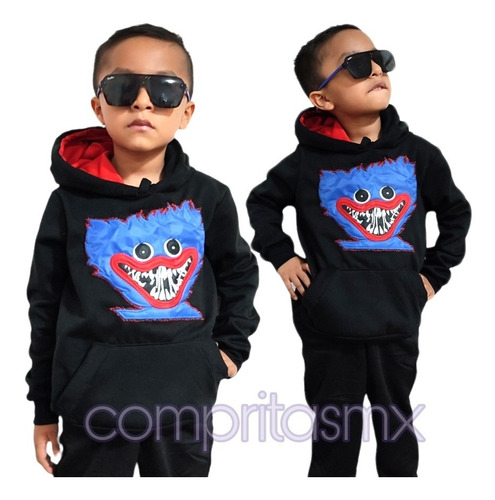 Sudadera Huggy Wuggy Poopy Play Time Video Juegos Niños Full