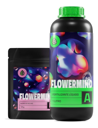 Imagem 1 de 5 de Fertilizante Flowermind Kit Nutrição M 1 Litro + 125 Gramas