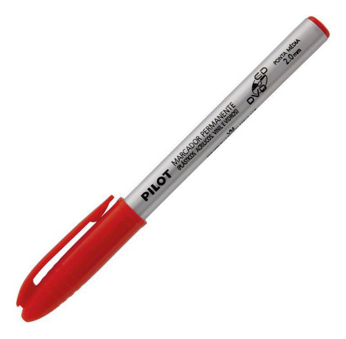 Marcador Permanente Cd/dvd 2.0mm Vermelho 12 Unidades Pilot