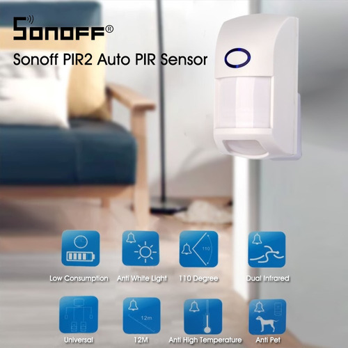 Imagen 3 de 6 de Sonoff Pir2 Sensor Pir Automático Detector De Movimiento