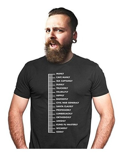 Regalo Para Hombres Barbudos - Barba Escala Camiseta Para Ho