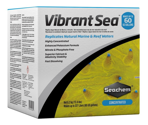 Vibrant Sea Salt 6,2kg Sal Acuario Marino Peces Agua Salada