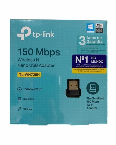 Mini Adaptador Wifi Usb Tp Link Tl Wn725n 150mbps