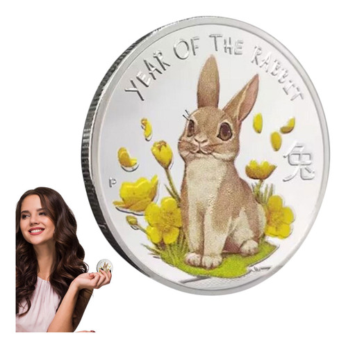 Año Del Conejo 2023 Monedas El Recuerdo Afortunado Plateado