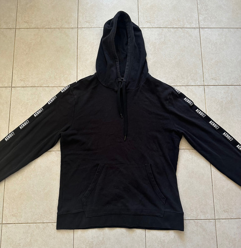 Buzo Hombre Con Capucha Talle M Aeropostale Negro. Impeccabl (Usado)