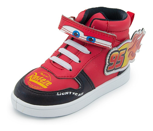 Tenis Bota Cars Rayo Mcqueen Niño Dodge Disney Rojo 14-19