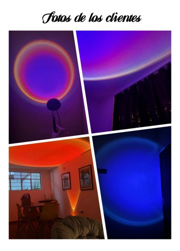 Lampara Led Proyeccion 16 Colores Atardecer Sunset Mesa