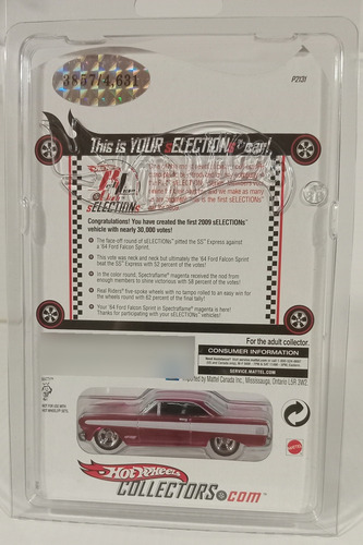 Hot Wheels Red Line Club 64 Ford Falcon Sprint 1 64. Cerrado Rosa Chicle (Usado)