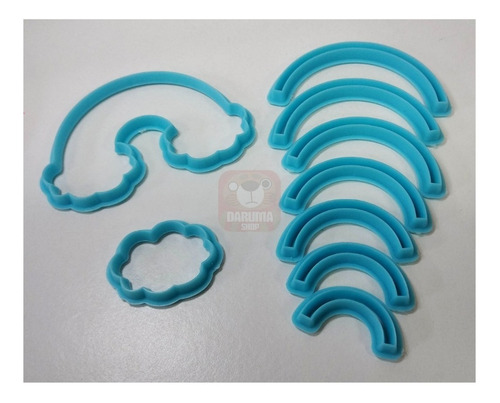 Imagen 6 de 10 de Molde Cortante Arco Iris Nube Reposteria Belgrano
