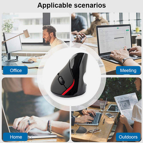 Ratón Vertical Ergonómico Inalámbrico De 2,4 G, Recargable,
