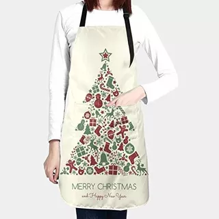Beautiful Christmas Trees Aprons For Women Cooking Baking Wa