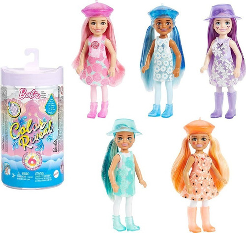 Barbie Color Reveal Muñeca 6 Sorpresas Serie Sol Y Chispas