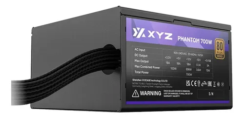 Fuente Poder Xyz Phantom 700w A-rgb 80+ Bronce