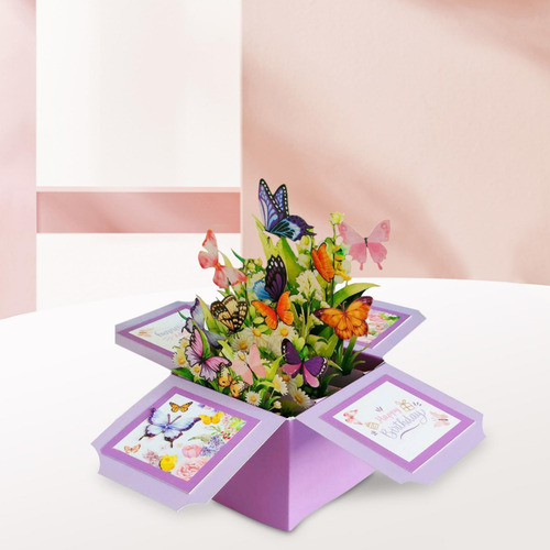 Bouquet De Flores De , Tarjeta De Felicitación, Violeta