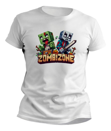 Remeras Minecraft Adultos Estampadas Con Creeper - 7552