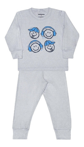 Pijama Infantil Dedeka Melange Menino Passos 