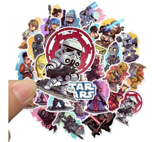 Imagen 4 de 6 de Star Wars - Set De 50 Stickers / Calcomanias