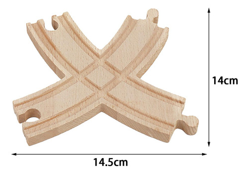 Vía De Tren De Madera, Accesorios 14,5 Cm X 14 Cm X 1,2 Cm