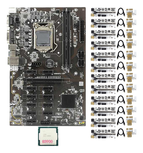 Placa Base Minera B250 Btc Con 12 Unidades De Coche Pcie Ris