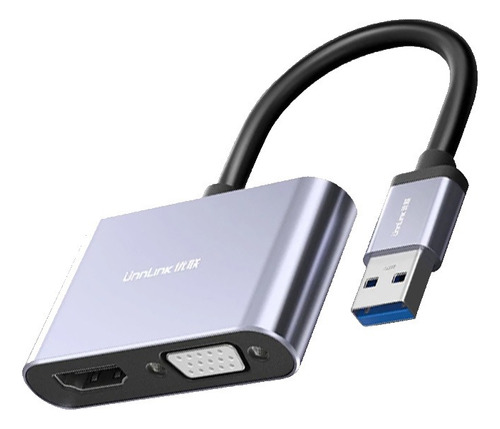 Usb 3.0 Hdmi & Vga Pc Laptop Windows Aluminio Video Audio